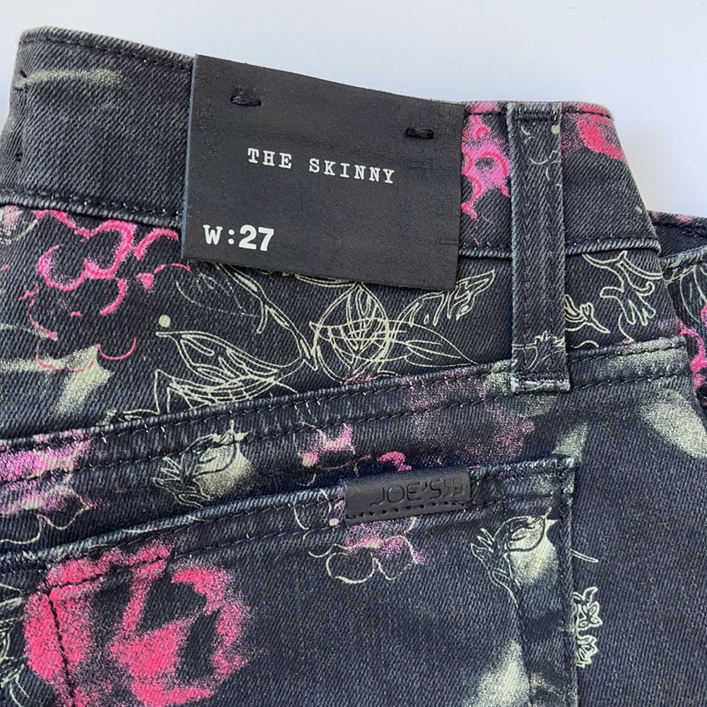 Joe’s Jeans The Skinny Electric Floral Black Skinny Jeans Women’s Size 27 NWT - Picture 6 of 10